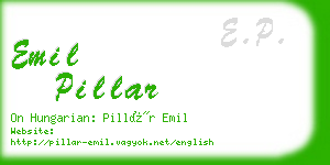 emil pillar business card